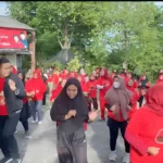 TPD dan Relawan Ganjar-Mahfud Lampung Gelar Senam Sehat Bersama Ibu-Ibu di Way Lubuk