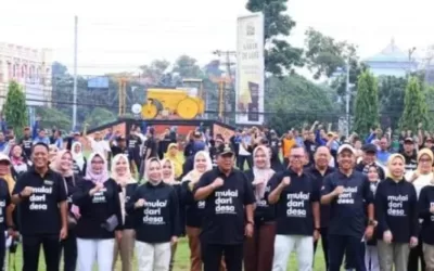 Gubernur Lampung Mengikuti Kegiatan Senam Kesegaran Jasmani Sekaligus Meresmikan Masjid Al-Musawa di Dinas BMBK Provinsi Lampung