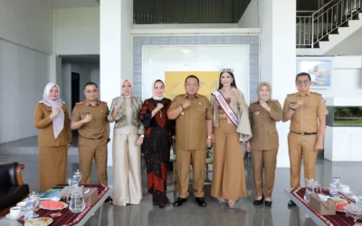 Gubernur Arinal dan Ibu Riana Terima Audiensi Finalis Puteri Indonesia Tahun 2024 Asal Lampung Nabilah Balqis di Mahan Agung