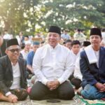 Gubernur Arinal Bersama Keluarga dan Forkopimda Melaksanakan Shalat Idul Fitri 1445 H di Lapangan Korem 043 Gatam Bandar lampung