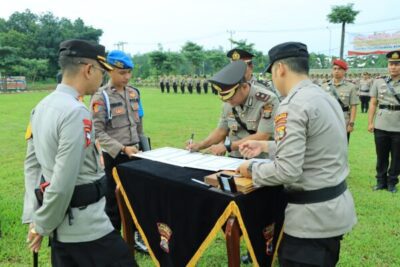 Kapolres Tubaba Pimpin Upacara Sertijab dan Pelantikan 4 PJU
