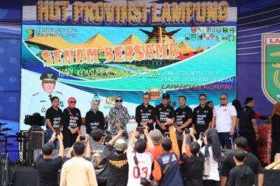 Sekdaprov Fahrizal Buka Peringatan Harkonas dan Bazar UMKM Sekaligus Perayaan Hari Jadi Provinsi Lampung Ke-60