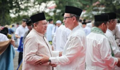 Plh. Gubernur Lampung dan Jajaran Pemprov Laksanakan Shalat Idul Adha 1445 H di Lapangan Saburai, Enggal