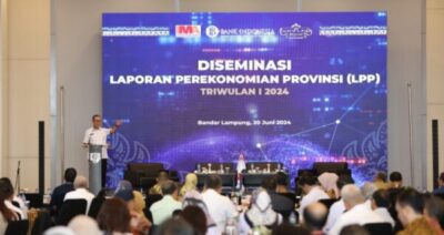 Sekdaprov Fahrizal Buka Kegiatan Diseminasi Laporan Perekonomian Provinsi Lampung Triwulan I Tahun 2024