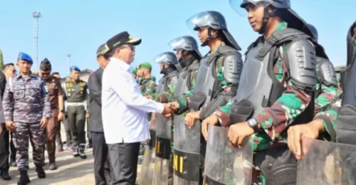 Pj. Gubernur Lampung Pimpin Apel Gelar Pasukan Operasi Mantap Praja Krakatau 2024, Pengamanan Pilkada Serentak di Provinsi Lampung
