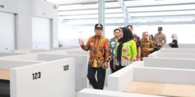 Pj. Gubernur Samsudin Tinjau Pembangunan Pasar Pasir Gintung Bandar Lampung, Diharapkan Dapat Diresmikan pada Akhir Agustus 2024