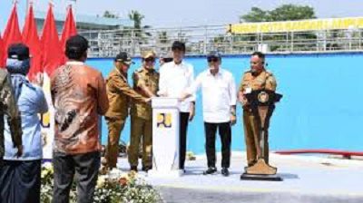 Presiden Jokowi Resmikan SPAM Bandar Lampung