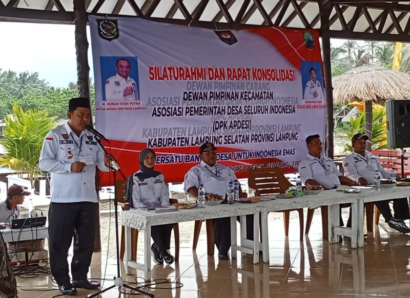 Dewan Pimpinan Kecamatan (DPK) Asosiasi Pemerintah Desa Seluruh Indonesia (APDESI) Lampung Selatan Adakan Rapat Konsolidasi dan Silaturahmi