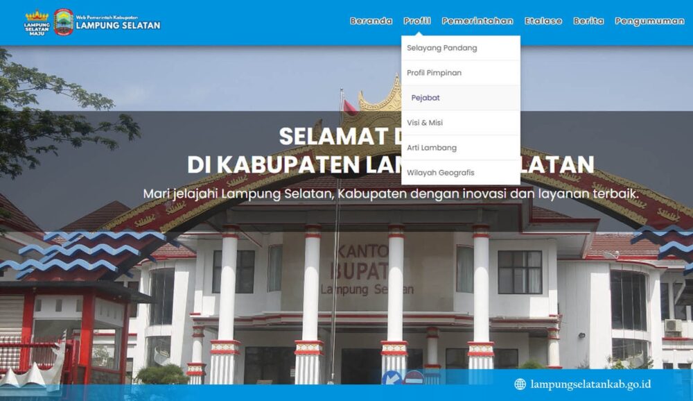 Website Pemkab Lampung Selatan Dalam Tahap Redesain, Data Pejabat Kini Lebih Mudah Diakses