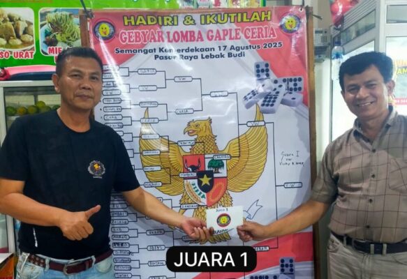 Ketua Gaple Ceria Lampung AKBP Vicky Dzulkarnain, MM Raih Juara 1 Turnamen Gaple HUT RI ke-80