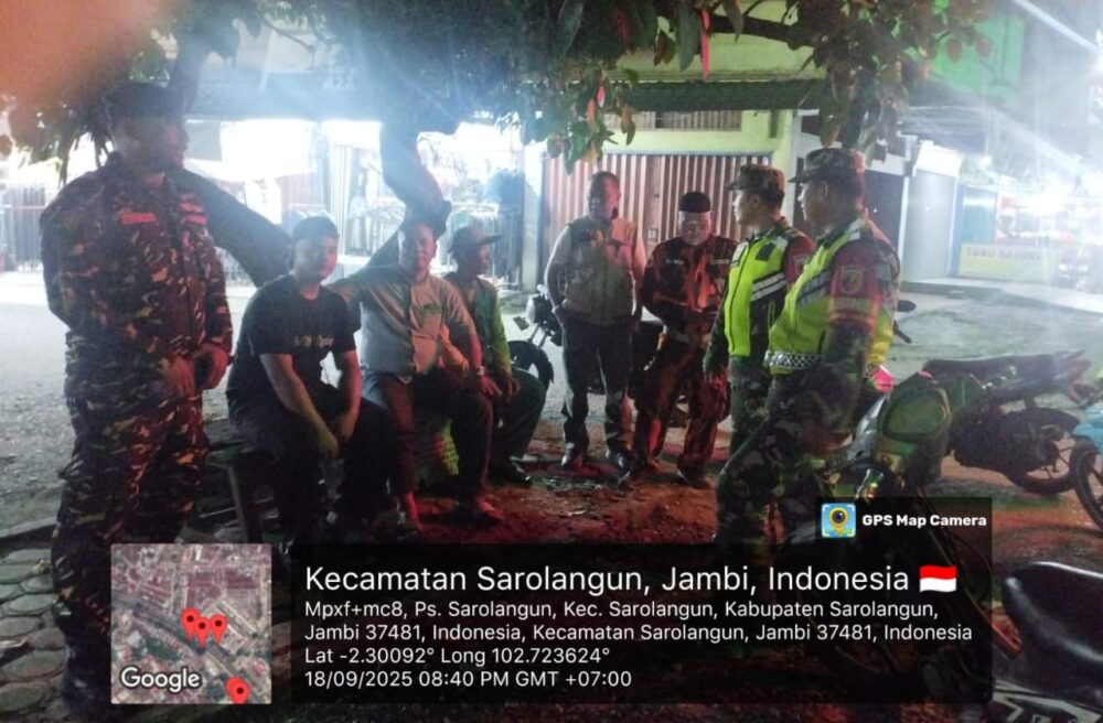 Patroli dan Komsos Malam, Wujudkan Lingkungan Aman dan Kondusif