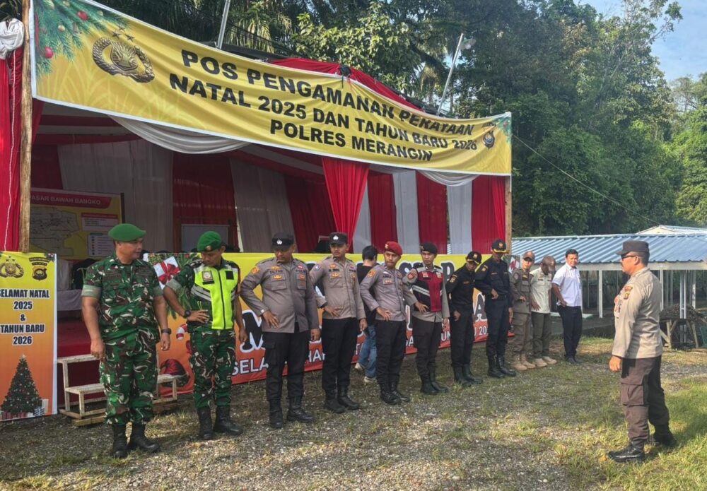 Pos Ops Nataru 2025 Pasar Bawah Bangko Berjalan Aman dan Kondusif