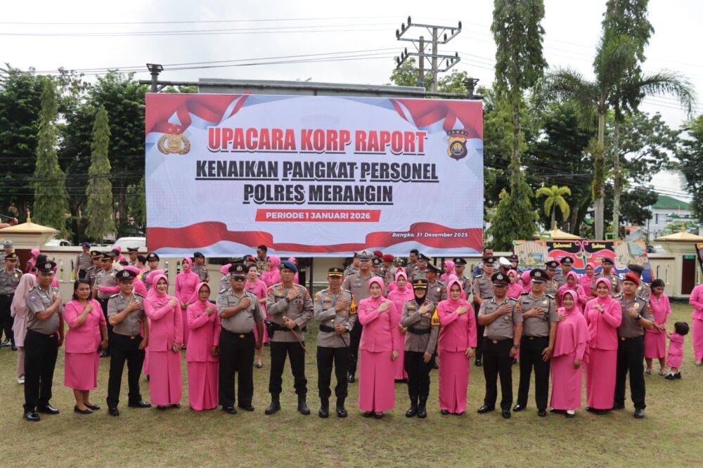 Akhir Tahun Jadi Kado Terindah: Puluhan Personel Polres Merangin Naik Pangkat