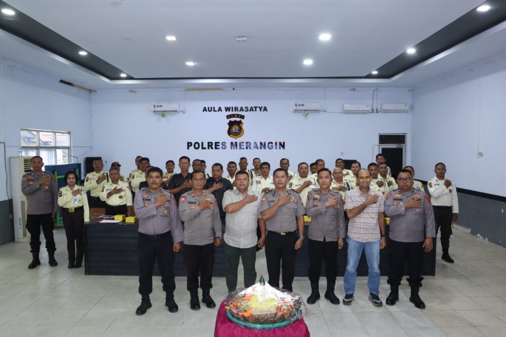 Sederhana Namun Sarat Makna, Peringatan HUT ke-45 Satpam, Kapolres : Satpam Mitra Strategis Polri’!