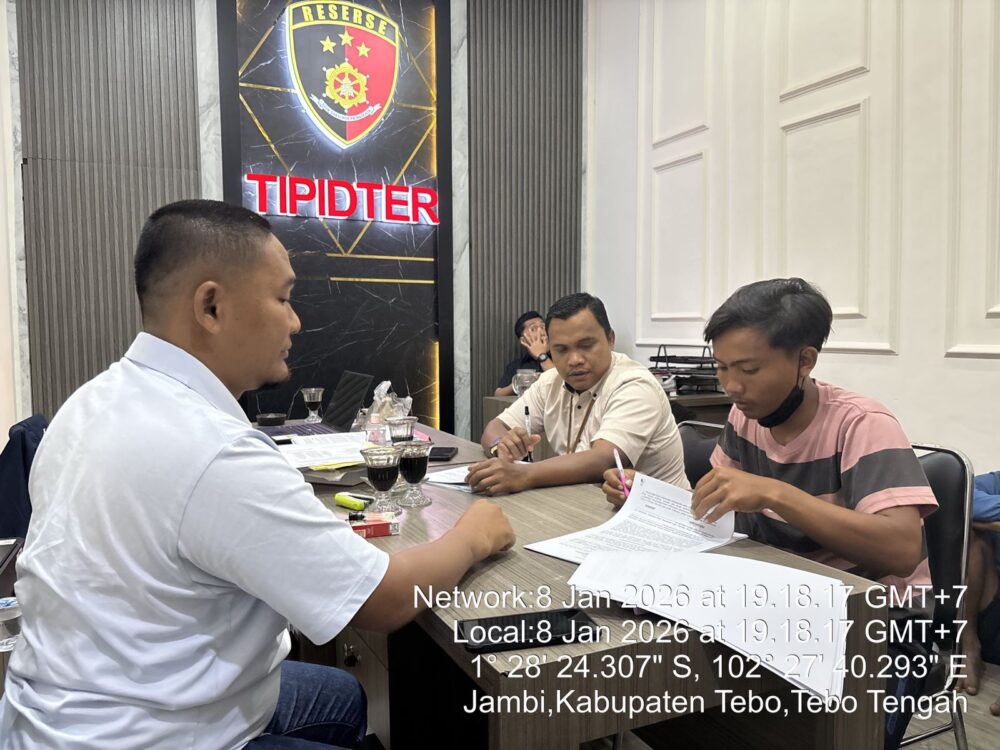 Berantas Aktivitas PETI di Sumay, Satreskrim Polres Tebo Amankan Delapan Terduga Pelaku