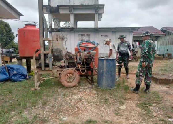  Warga Desa Seko Besar Keluhkan Air Bersih, Satgas TMMD ke 128 Kodim 0420/Sarko Gunakan Alat Geolistrik Deteksi Air Tanah