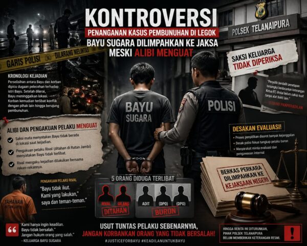 Kontroversi Kasus Pembunuhan di Legok: Bayu Sugara Dilimpahkan ke Jaksa Meski Alibi dan Pengakuan Pelaku Menguat