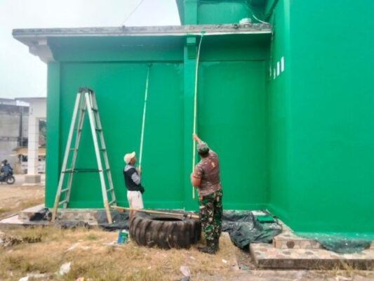 Tahap Demi Tahap Renovasi Masjid Raya At Taqwa Terus Berjalan, Wujud Nyata Karya Bakti Skala Besar Kodim 0420/Sarko