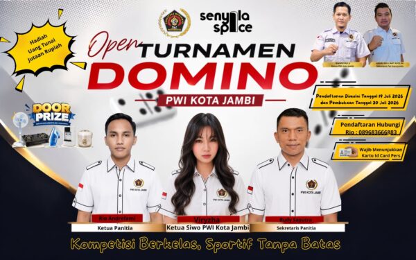 PWI Kota Jambi Gelar Open Turnamen Domino, Wadah Silaturahmi dan Sportivitas Antar Insan Pers