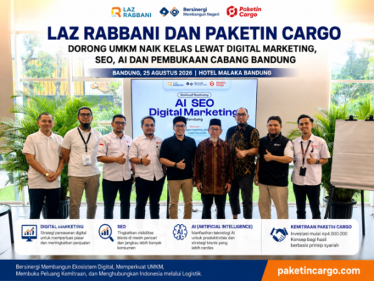 Laz Rabbani dan Paketin Cargo Dorong UMKM Naik Kelas Lewat Digital Marketing, SEO, AI dan Pembukaan Cabang Bandung