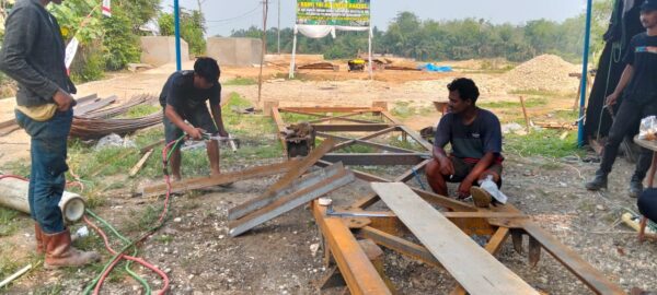 Pembangunan Jembatan Gantung Desa Pulau Aro Terus Dikebut, Perkuat Akses dan Mobilitas Warga