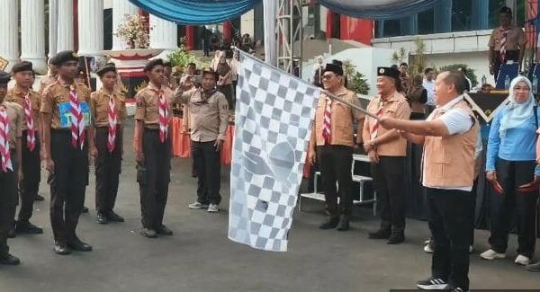 Lomba Gerak Jalan Pramuka Bandar Lampung Digelar, Sekda Tekankan Nilai Disiplin dan Kebersamaan