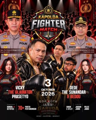 Kapolda Fighter Match Hadir di Jambi, 70 Lebih Partai Siap Guncang GOR Kota Jambi