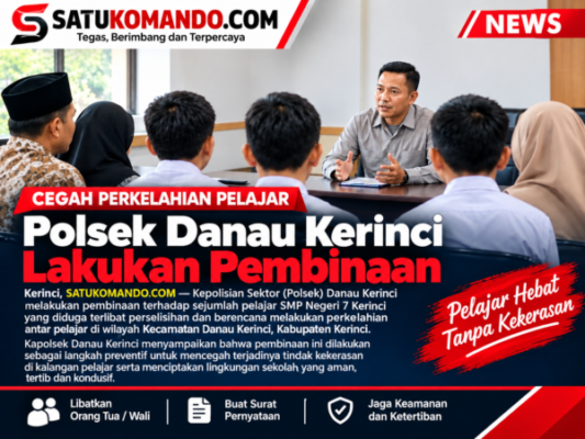 Cegah Potensi Perkelahian Pelajar, Polsek Danau Kerinci Berikan Pembinaan