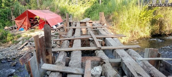 Dugaan Pembangunan Jembatan Koto Rawang Jangkat Gunakan Kayu Lama, Dianggap Sangat Tidak Layak — Kades Tetap Bungkam