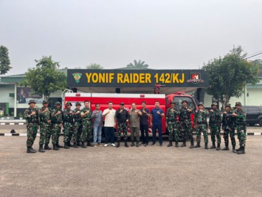 Perkuat Kesiapsiagaan Karhutla, Yonif 142/KJ dan BPBD Kota Jambi Gelar Latihan Bersama