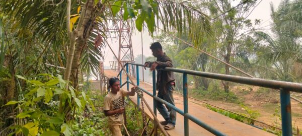 Pembangunan Jembatan Gantung Desa Pulau Aro Terus Berjalan, Dukung Akses dan Konektivitas Masyarakat Sarolangun