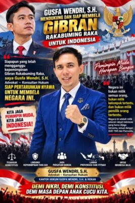 Gusfa Wendri, S.H. Tegaskan Dukungan terhadap Gibran, Minta Persoalan Kenegaraan Diselesaikan Sesuai Konstitusi